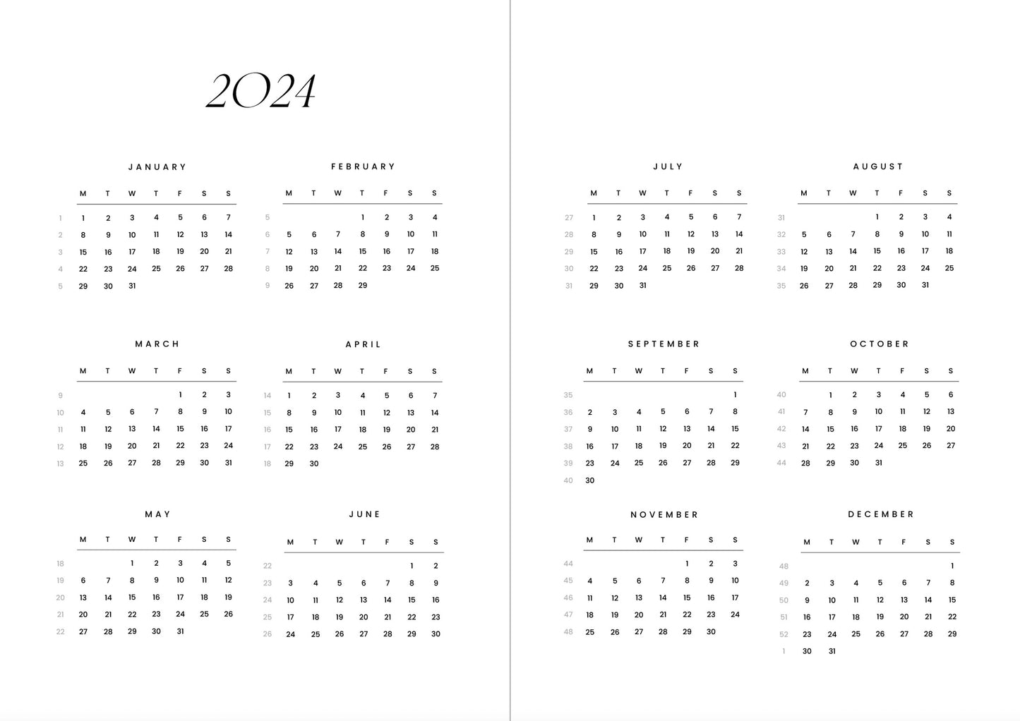 Planner 2024 "Twenty twenty four", Viola Minerva Virtamo