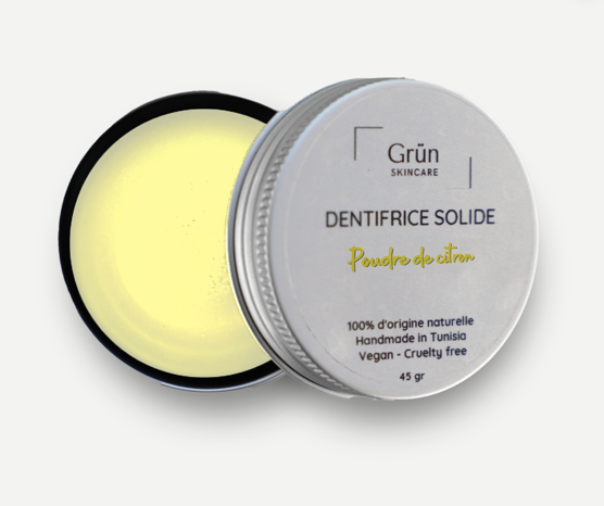 Dentifrice Solide Poudre de citron – Blanchissant