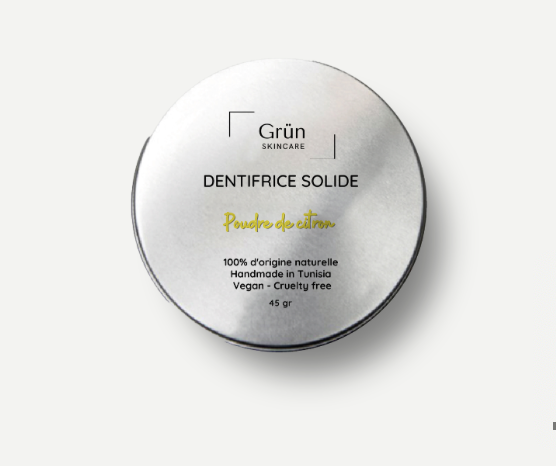 Dentifrice Solide Poudre de citron – Blanchissant