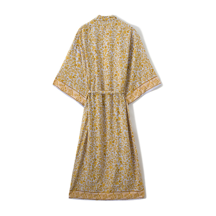 Cotton Print Kimono Jacket Bohemian Long European and American Holiday Cardigan