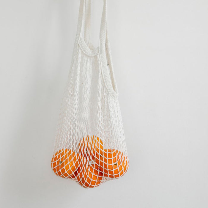 Sac en filet de coton rose