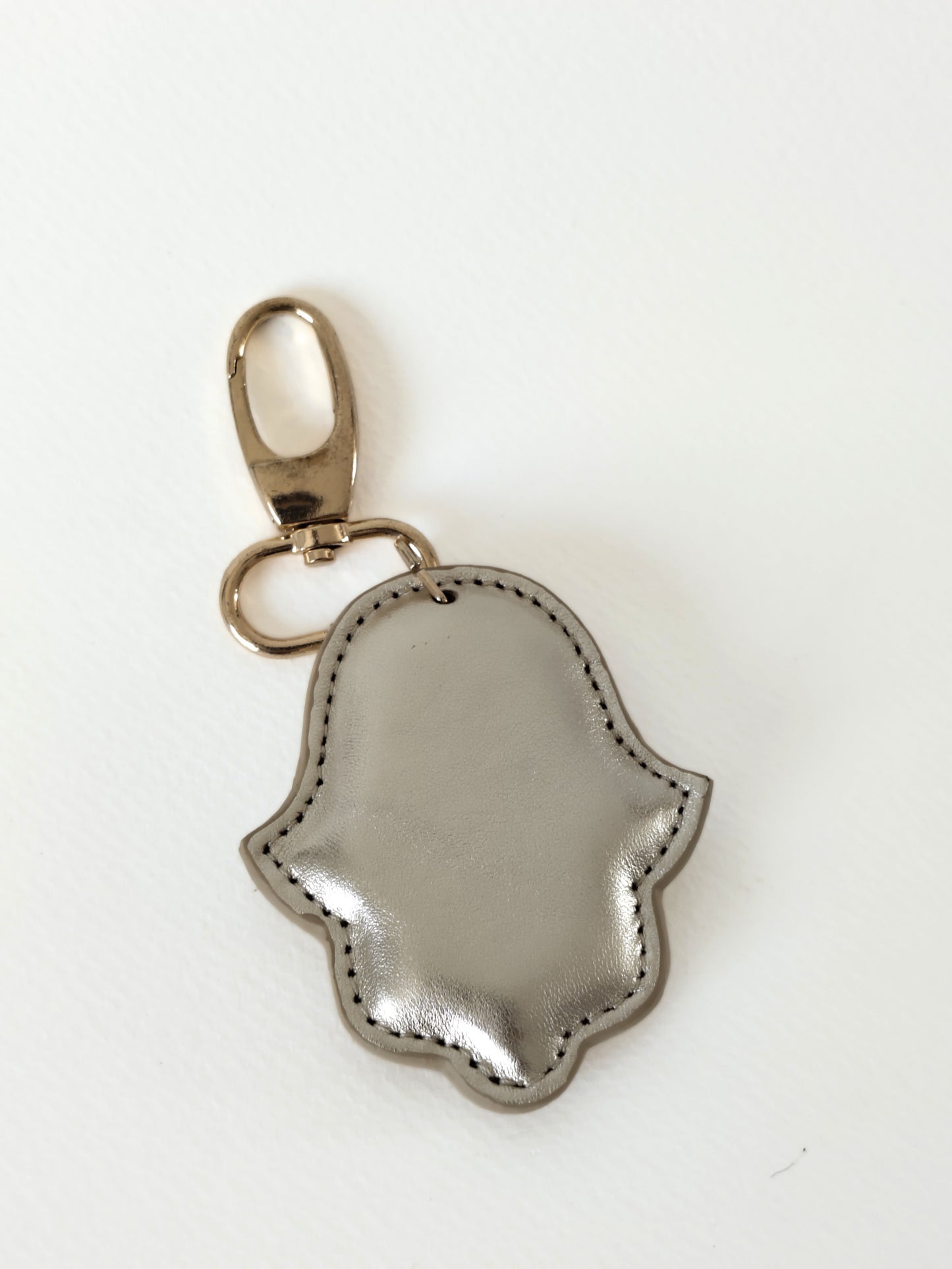 Porte-Clés Hamsa en Cuir Véritable
