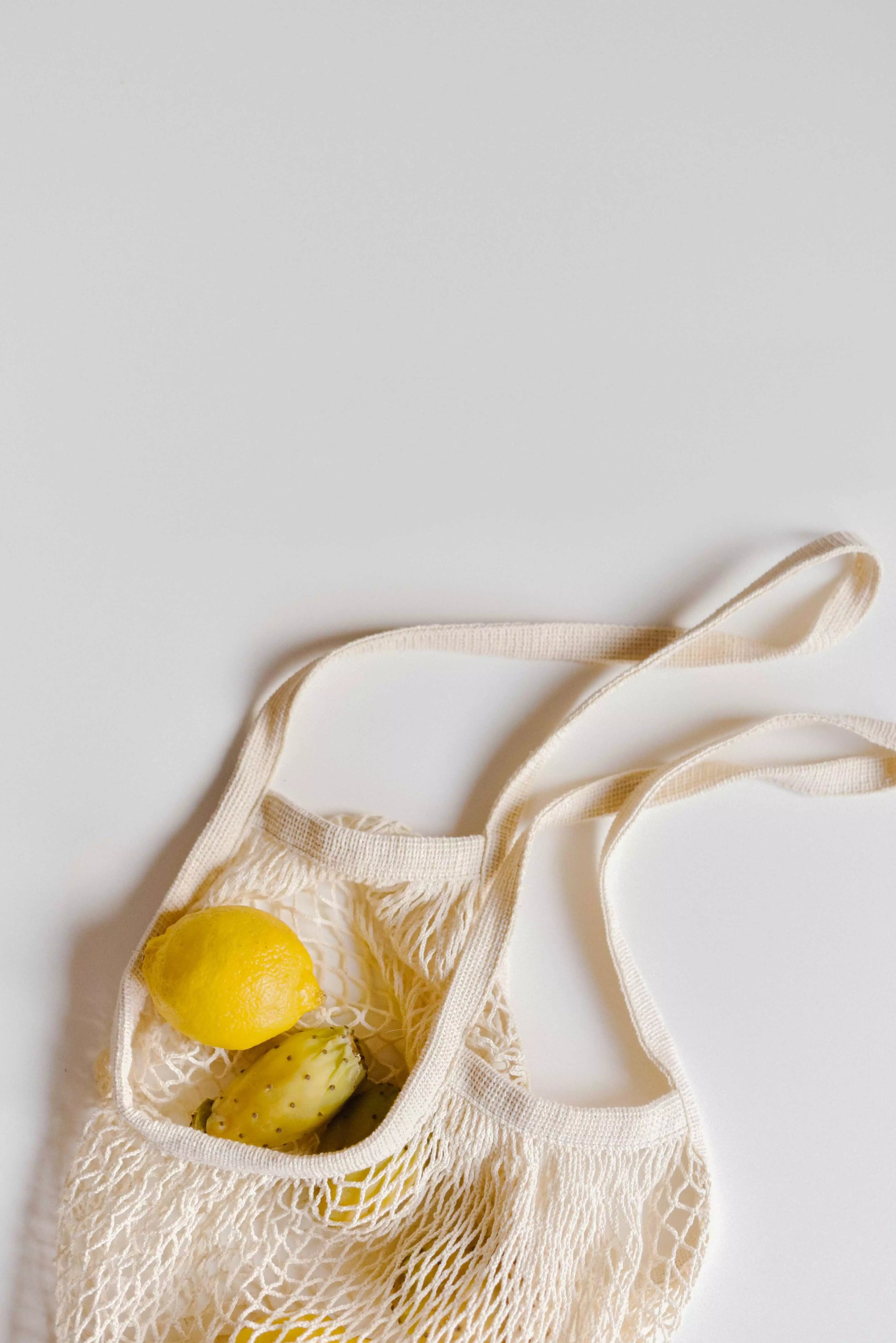 Sac Filet en Coton Noir – Porté Épaule