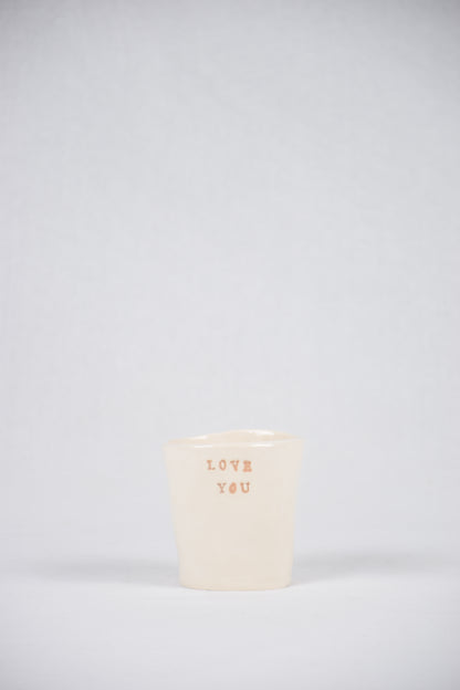 Tasse céramique Love you Beige