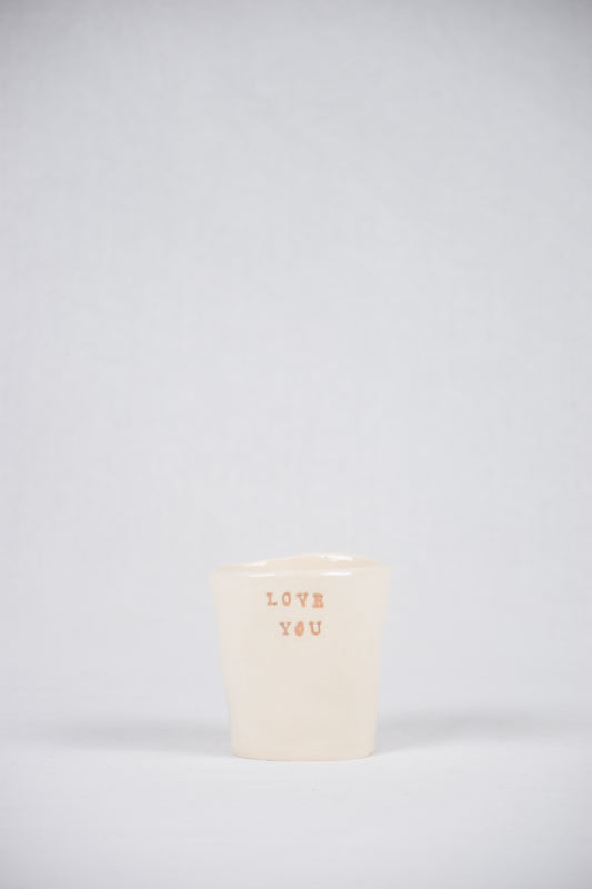 Tasse céramique Love you Beige