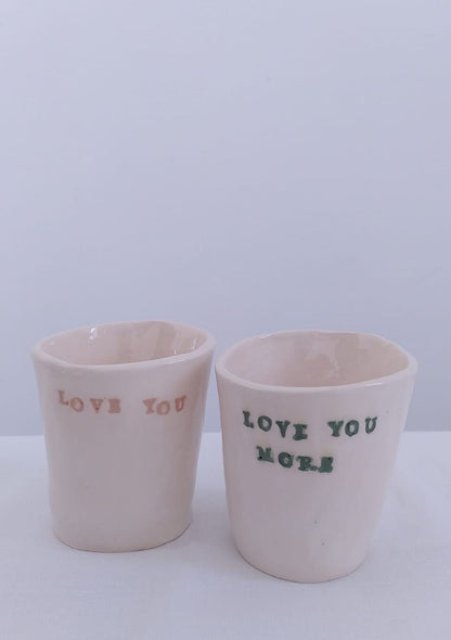 Duo Tasses céramique "Love you" Vert