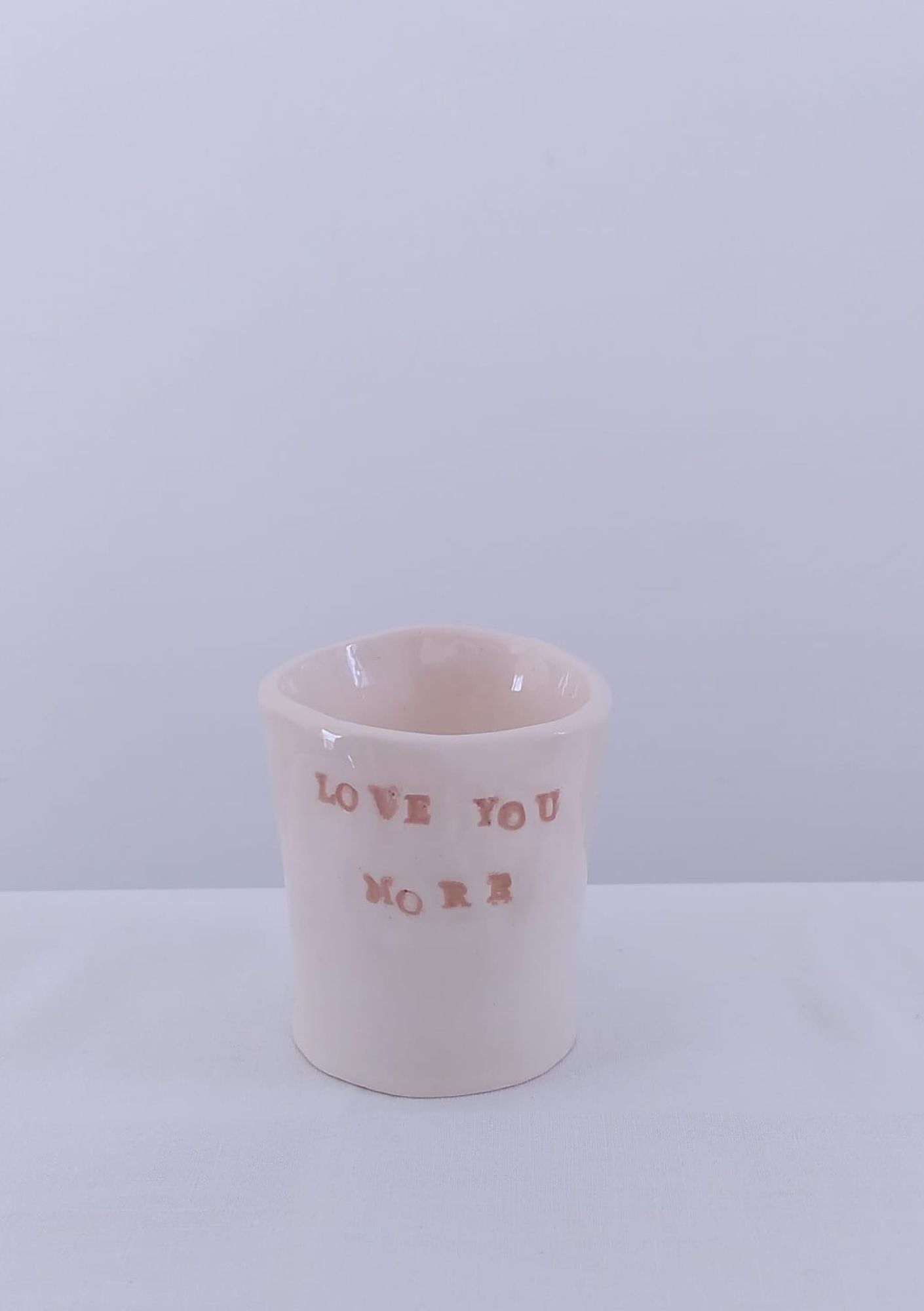 Tasse céramique Love you More Beige