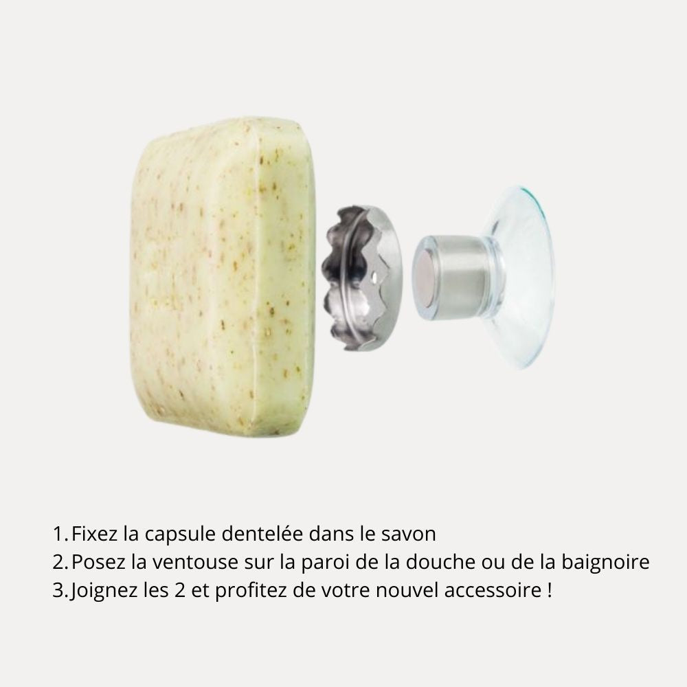 Porte savon minimaliste aimanté