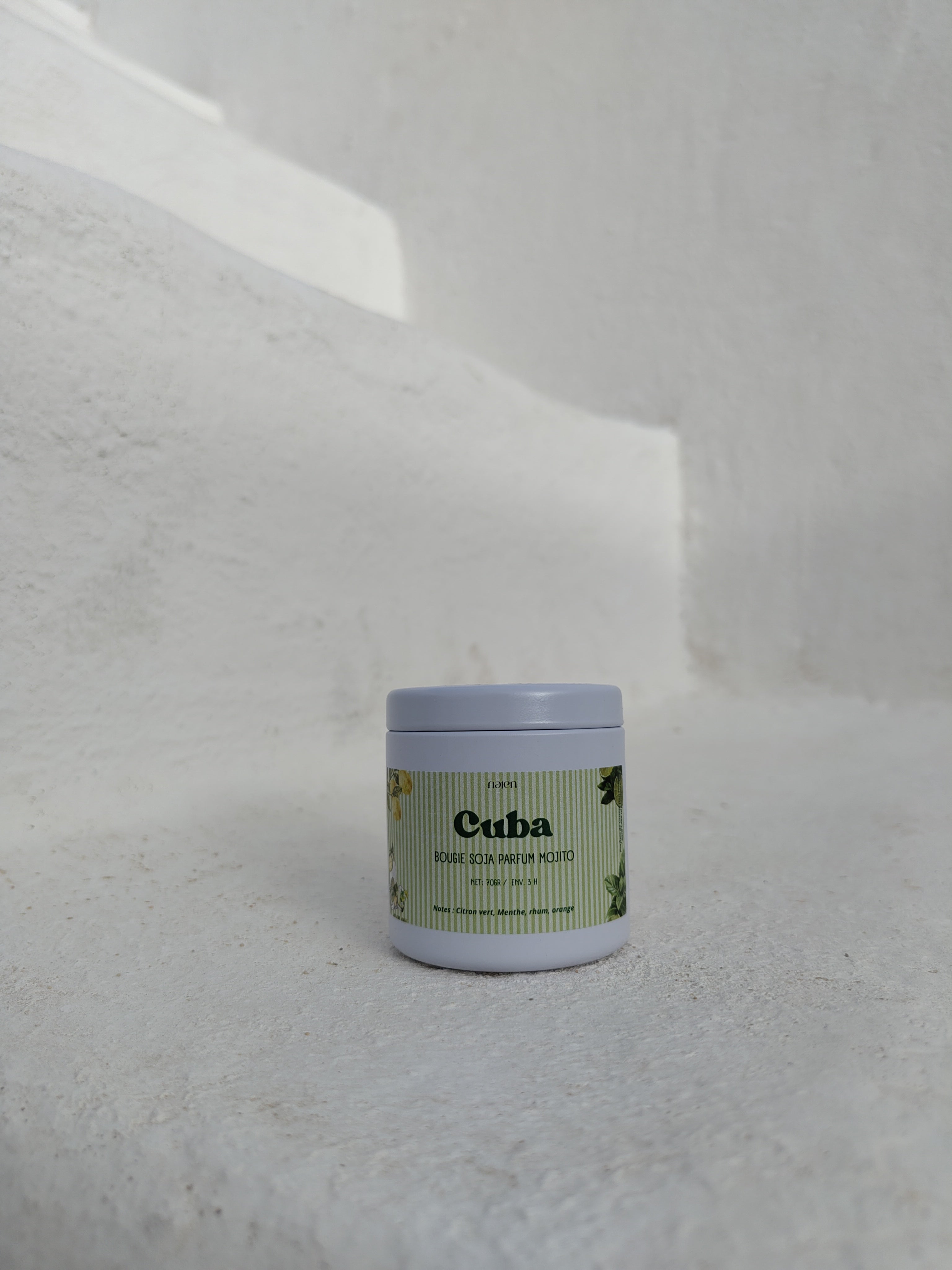 Cuba: Bougie Mojito 3 Mèches - 300 gr