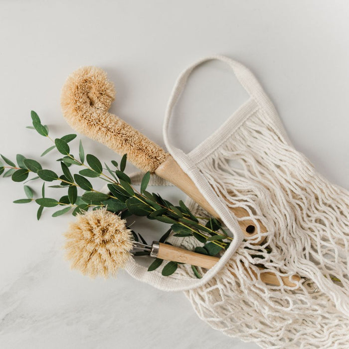 Sac en filet de coton blanc
