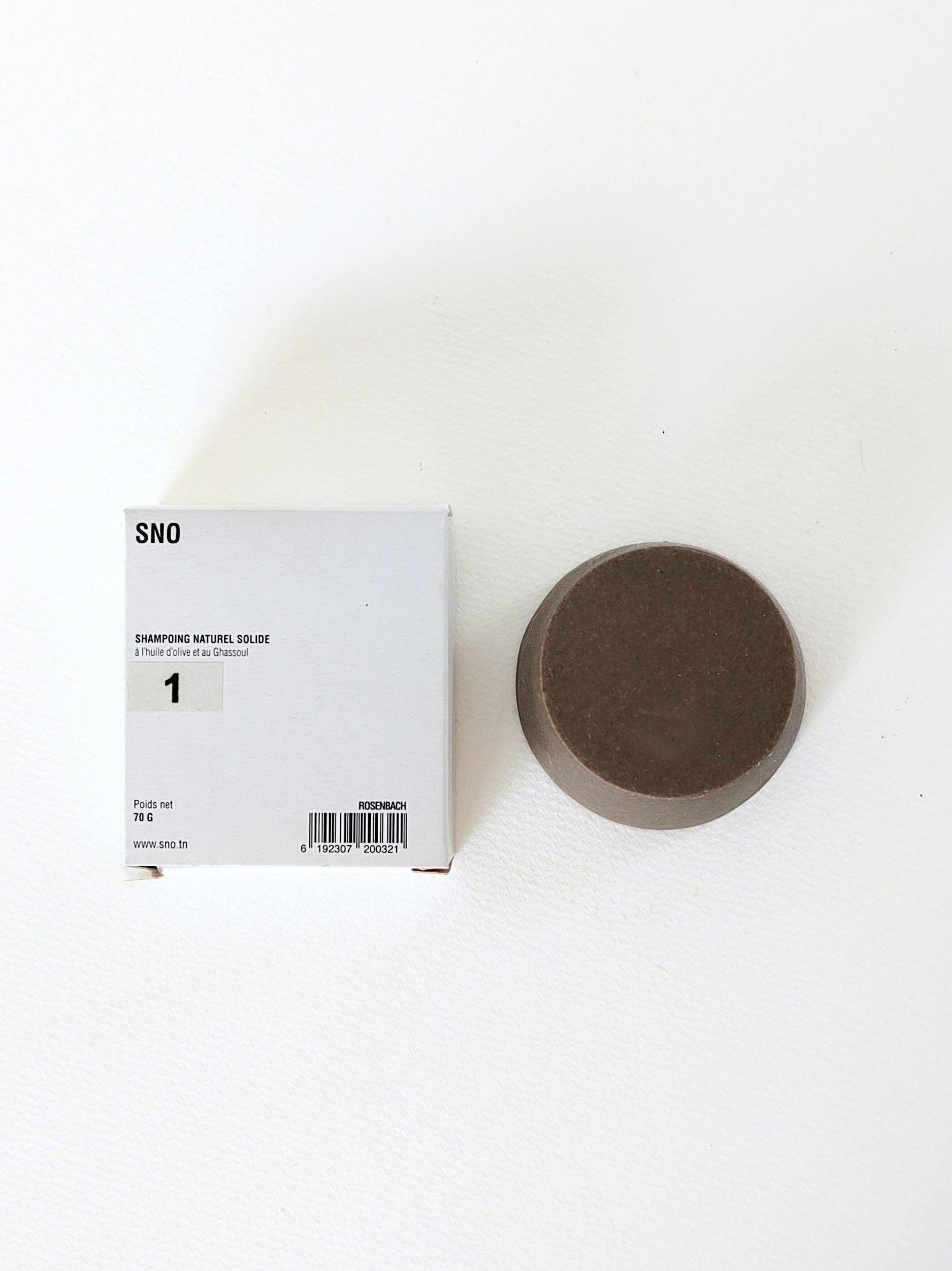 Shampoing Naturel à l’Huile d’Olive & Ghassoul – SNO – 70 g