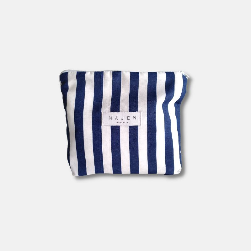 Trousse de toilette marine rayée